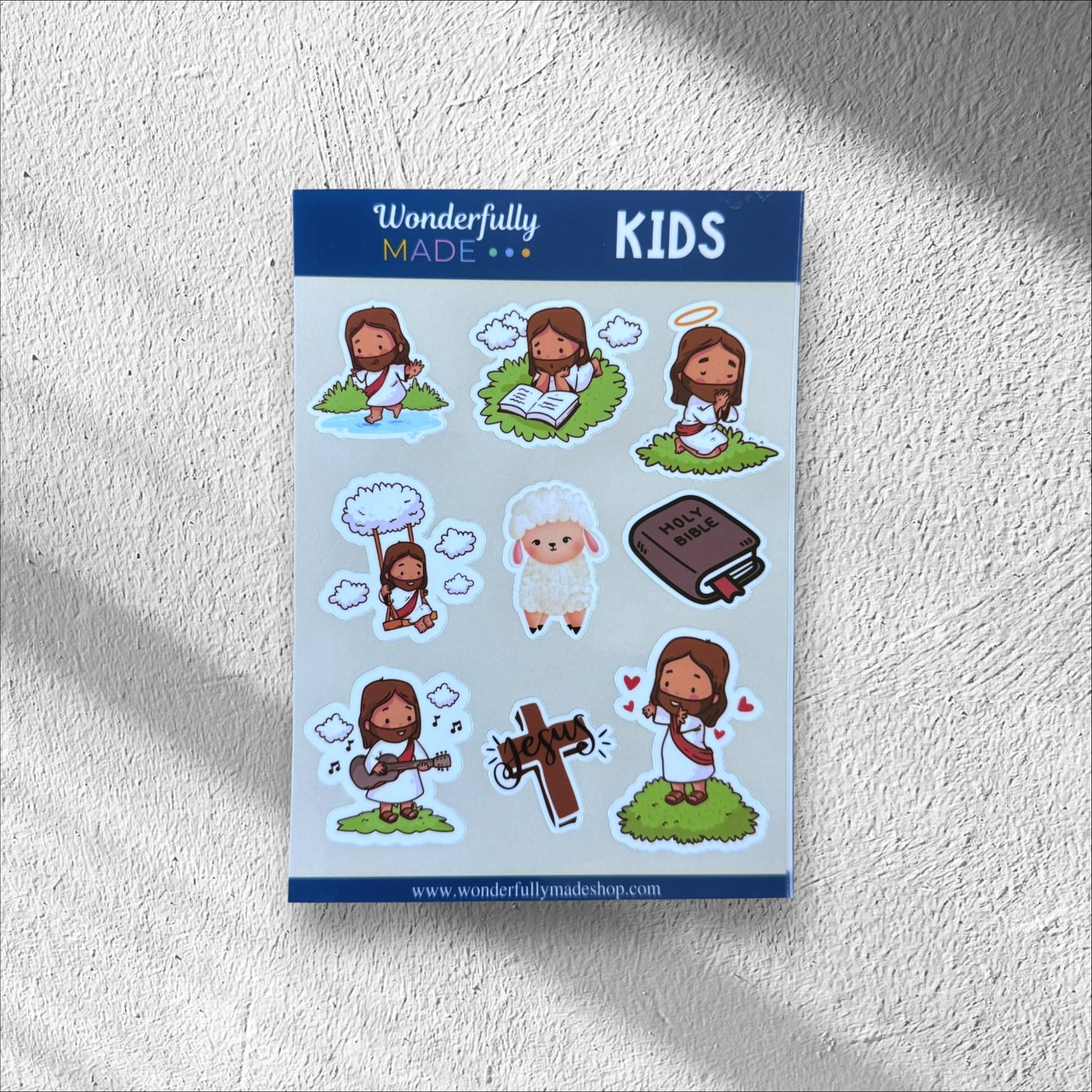 CARTOON JESUS STICKER SHEET