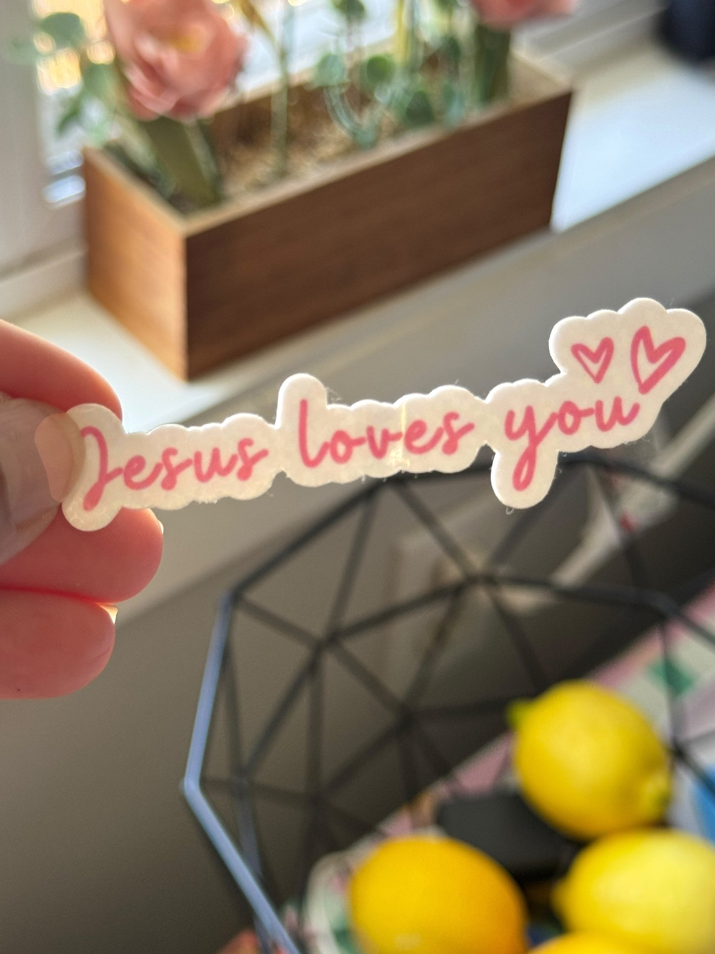 CURSIVE JESUS LOVES YOU