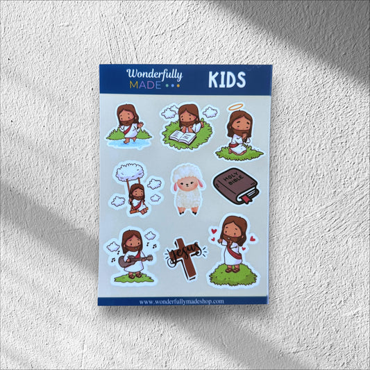 CARTOON JESUS STICKER SHEET