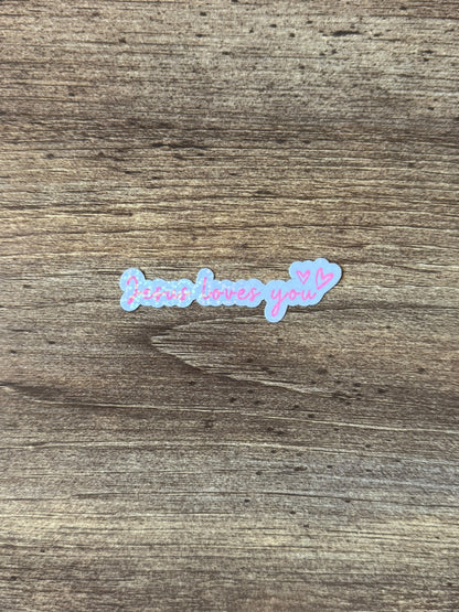 CURSIVE JESUS LOVES YOU