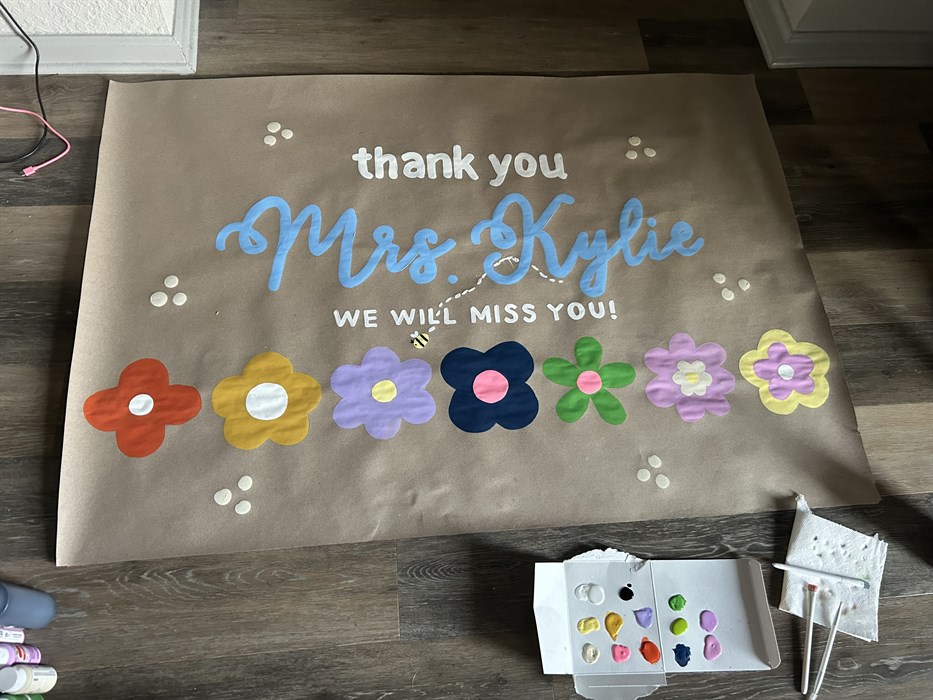 Custom hand-painted banner