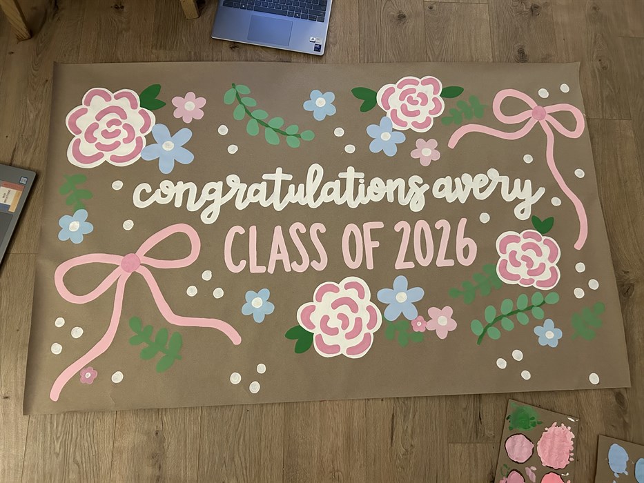 Custom hand-painted banner