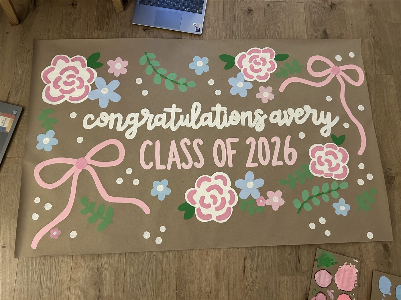 Custom hand-painted banner